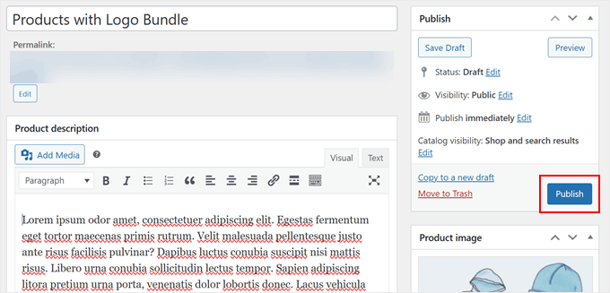 Publishing the YITH product bundle Publishing the YITH product bundle
