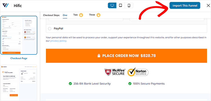 Click the Import This Funnel button Click the Import This Funnel button