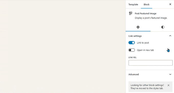 Sub panels for block settings and styles Sub panels for block settings and styles