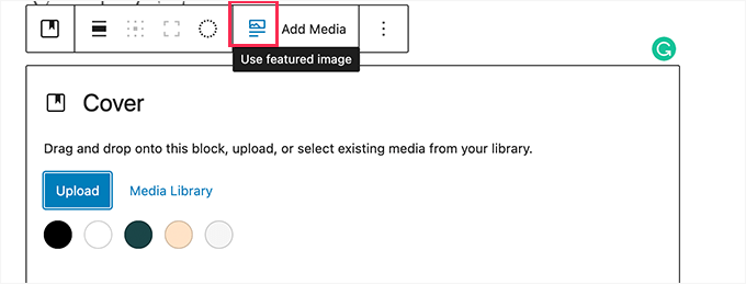 Featured image in cover block Featured image in cover block