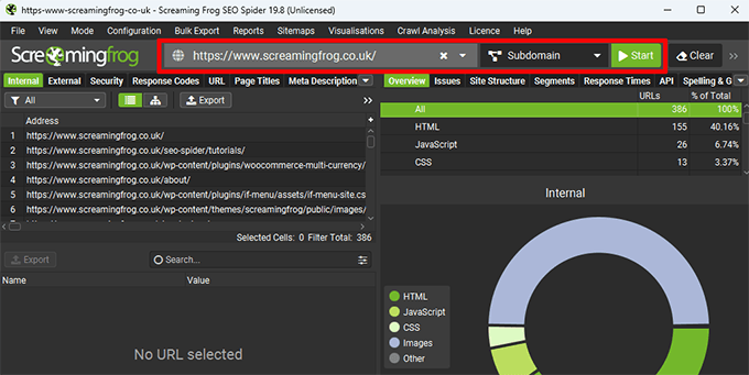 Perform crawl to collect your website URLs Perform crawl to collect your website URLs