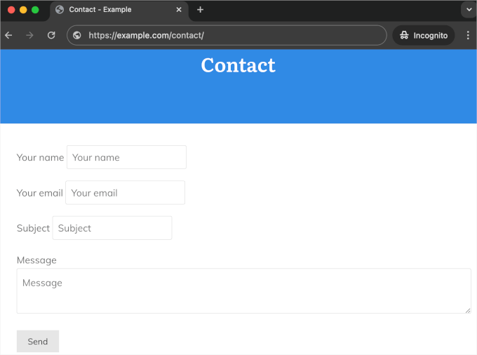 HTML Forms on a live website HTML Forms on a live website