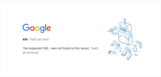 A Google Business site showing 404 error A Google Business site showing 404 error