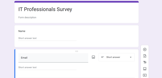 Adding fields to Google Forms Adding fields to Google Forms