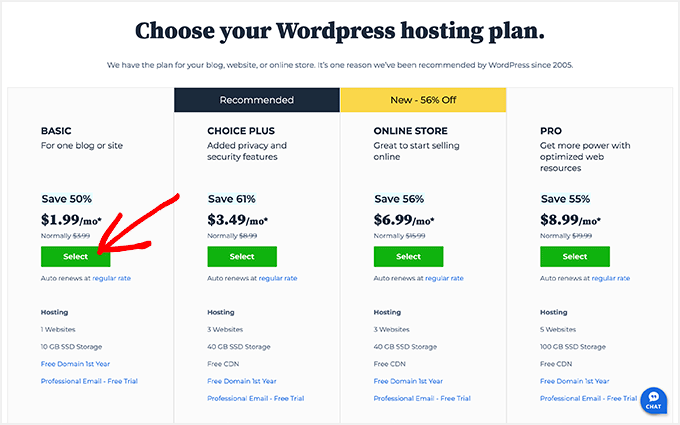 Bluehost Pricing Plans Bluehost Pricing Plans