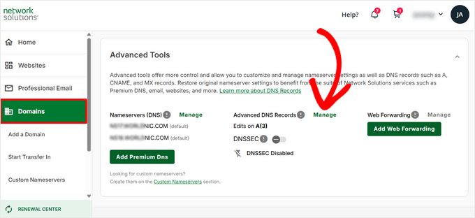 Manage DNS settings Manage DNS settings