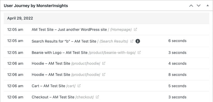 User journey in MonsterInsights User journey in MonsterInsights