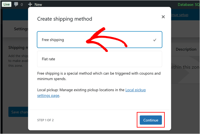 Choosing a shipping method in WooCommerce Choosing a shipping method in WooCommerce