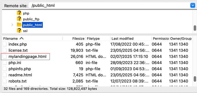 Uploading an HTML File