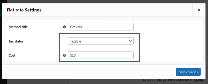 Configure shipping method settings Configure shipping method settings
