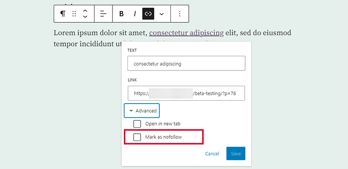 make-links-nofollow Make links nofollow in WordPress 6.5