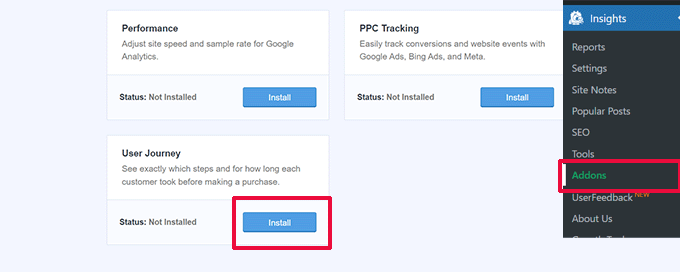 User Journey addon MonsterInsights User Journey addon MonsterInsights