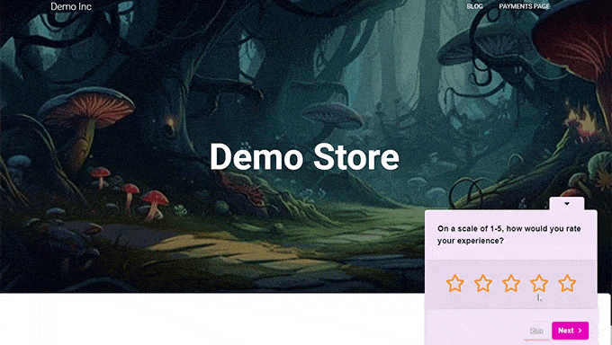 User experience feedback prompt preview User experience feedback prompt preview