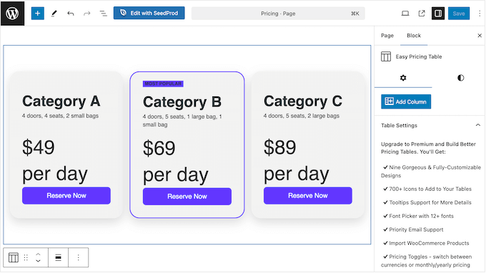 Adding a pricing table to your WordPress blog or website Adding a pricing table to your WordPress blog or website