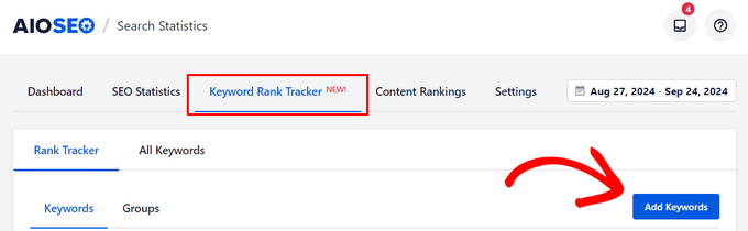 Use the Keyword Rank Tracker to track keywords Use the Keyword Rank Tracker to track keywords