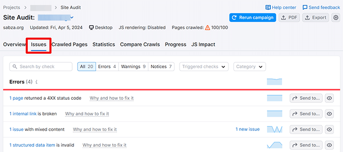 Semrush crawl issues Semrush crawl issues