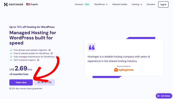 Claim Hostinger deal Claim Hostinger deal