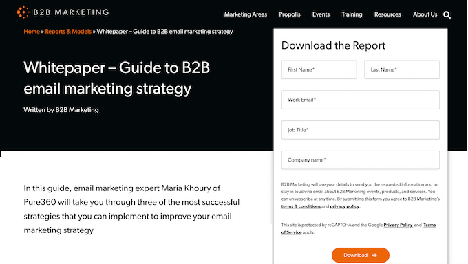Collecting leads using a white paper Collecting leads using a white paper