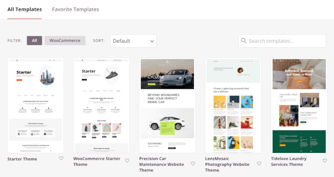 SeedProd's customizable starter themes SeedProd's customizable starter themes