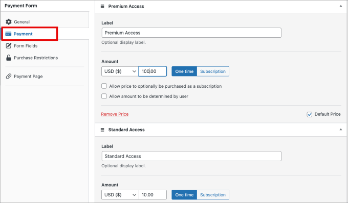 standard access and premium access standard access and premium access