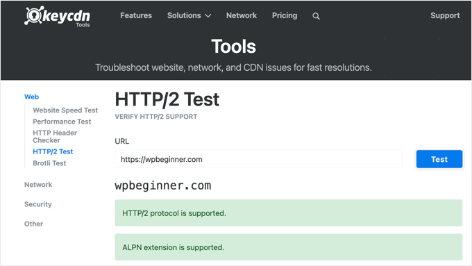 KeyCDN HTTP/2 support check KeyCDN HTTP/2 support check