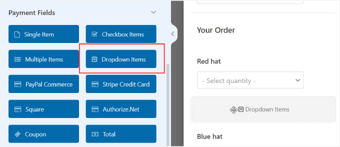 Dropdown items Dropdown items