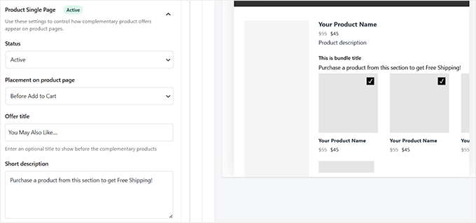 Show complementary products section on the products page Show complementary products section on the products page
