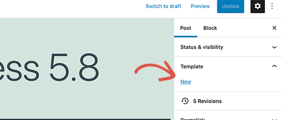 Create a new template in the block editor Create a new template in the block editor
