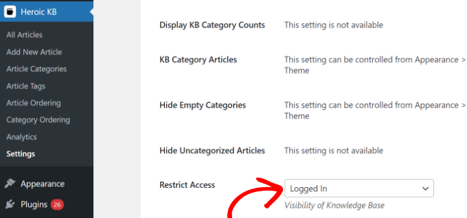 Restrict KB access to logged in users Restrict KB access to logged in users