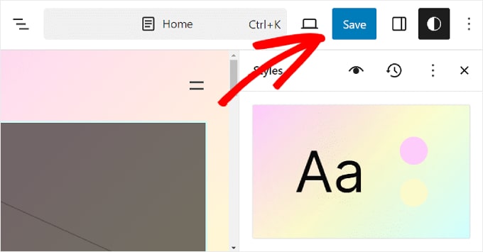 Saving the global Styles changes with WordPress Full Site Editing Saving the global Styles changes with WordPress Full Site Editing