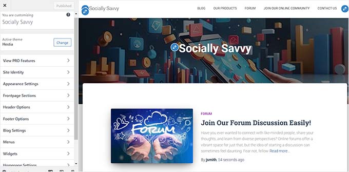 Customize your social media site theme Customize your social media site theme