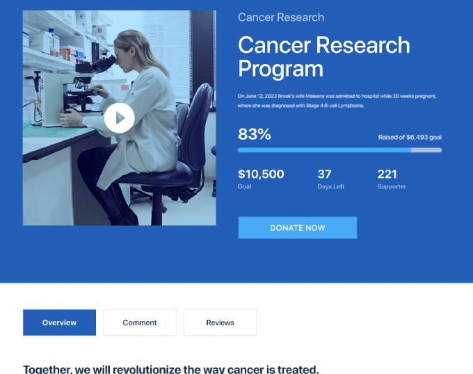 fundraising-campaign-example-cancer-research fundraiser example cancer research