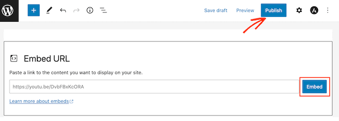 Embedding a YouTube video in your WordPress website Embedding a YouTube video in your WordPress website