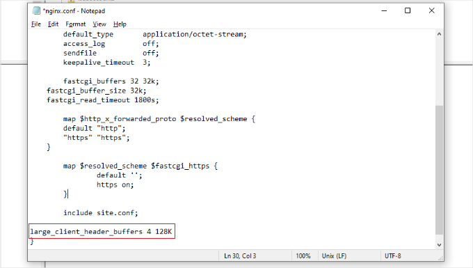 Increase URI size in Nginx Increase URI size in Nginx