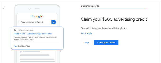 Claiming Google Ads credits Claiming Google Ads credits