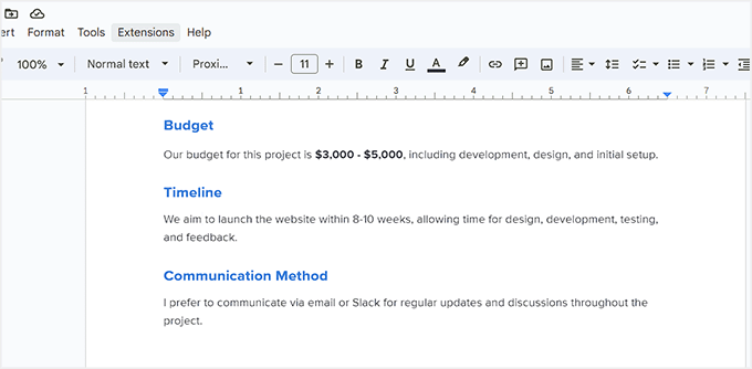 Add budget and timeline Add budget and timeline