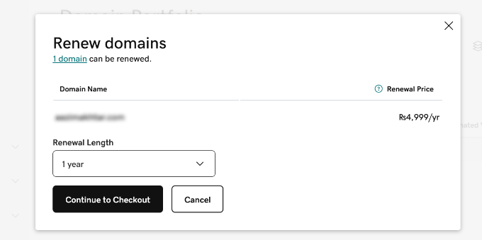 Choose renewal length Choose renewal length