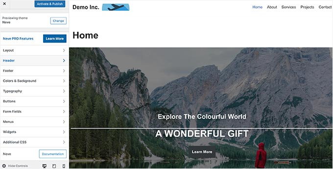 Live preview WordPress theme Live preview WordPress theme