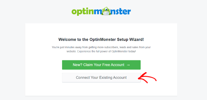 Connect your existing account Connect your existing account