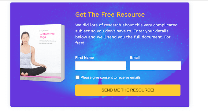 An example of an Optin form, created using Beacon An example of an Optin form, created using Beacon