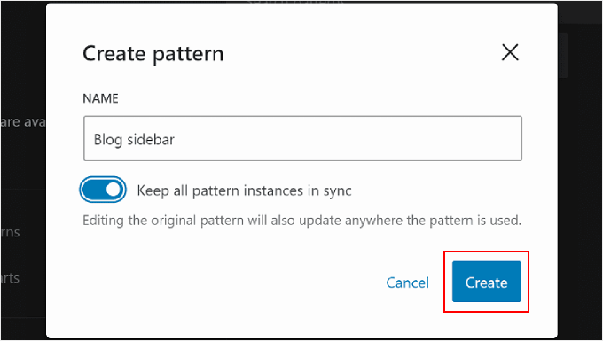 Naming a new pattern in WordPress Full Site Editor Naming a new pattern in WordPress Full Site Editor