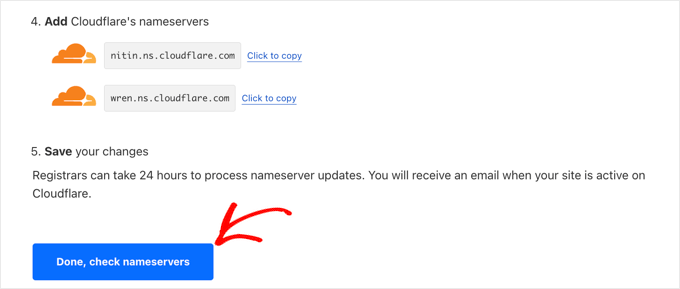 Check Cloudflare nameservers Check Cloudflare nameservers
