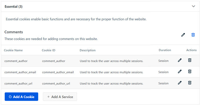wpconsent configuration wpconsent configuration