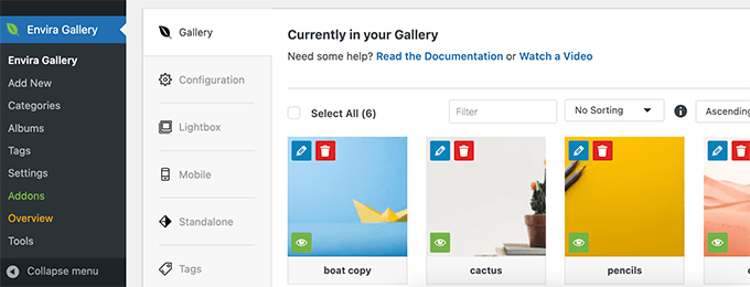 Envira Gallery provides albums and tags functionality for images Envira Gallery provides albums and tags functionality for images