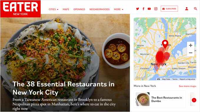 Example of a city guide article that helps with local SEO Example of a city guide article that helps with local SEO