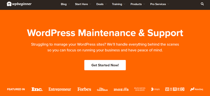 WPBeginner Pro Maintenance Services WPBeginner Pro Maintenance Services