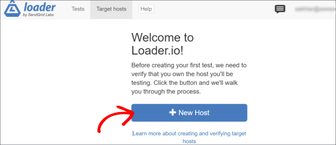 click the new host button Click the new host button
