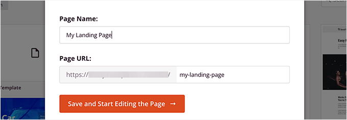 Landing page name Landing page name