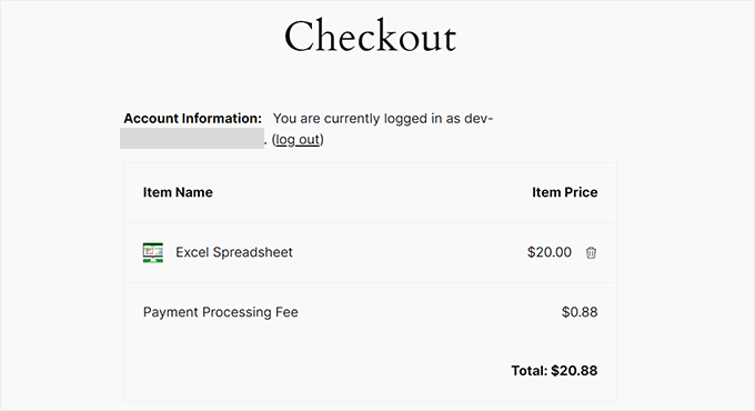 Payment processing fee preview in EDD Payment processing fee preview in EDD