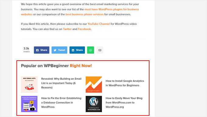 WPBeginner's popular posts block WPBeginner's popular posts block